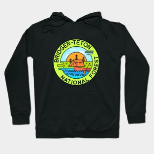 Bridger Teton National Forest Wyoming Camping Canoe Hoodie